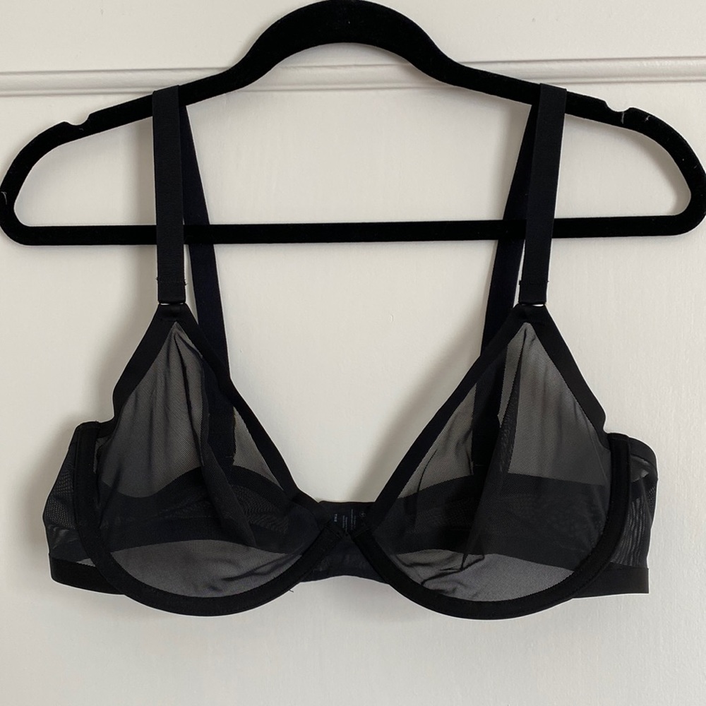 Cuup| The Plunge Mesh Bra Bralette Black 36D